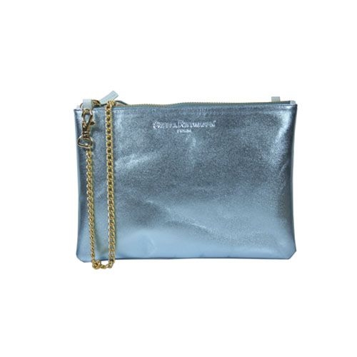 Bolso azul metalizado en piel de Stella Rittwagen